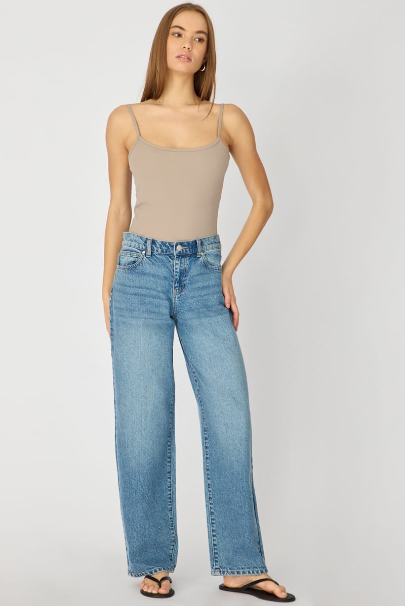 Brown Supersoft Cami Scoop Neck Strappy Slim Fit for Ally Fashion
