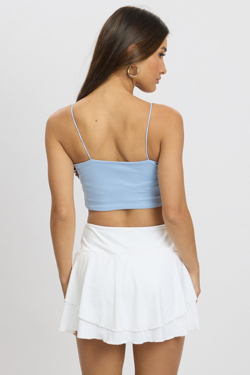 Blue Cropped Cami Top Supersoft for Ally Fashion