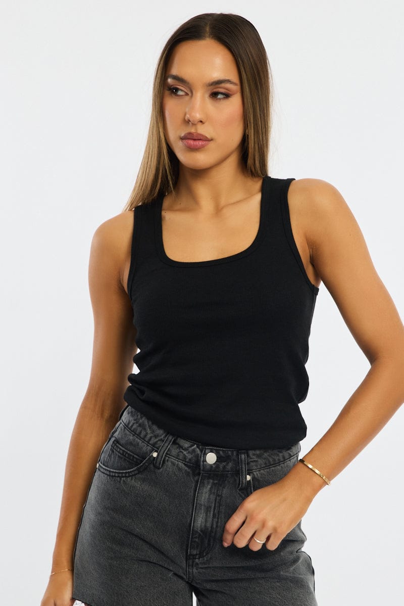 Black Tank Sleeveless for Ally Fashion