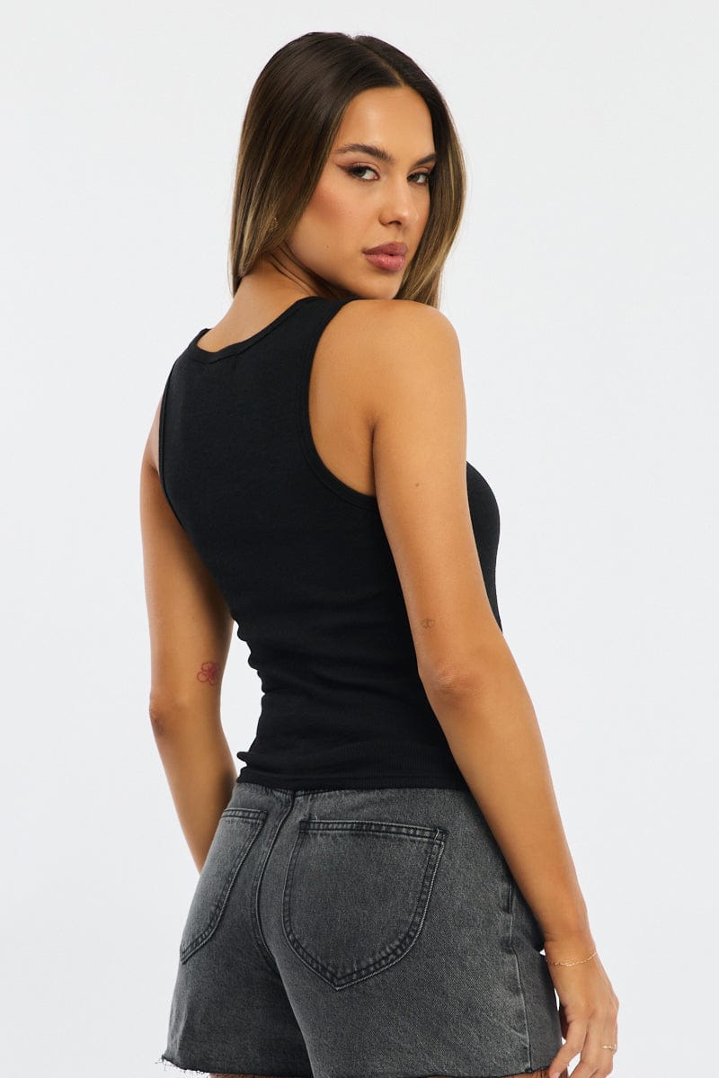 Black Tank Sleeveless for Ally Fashion