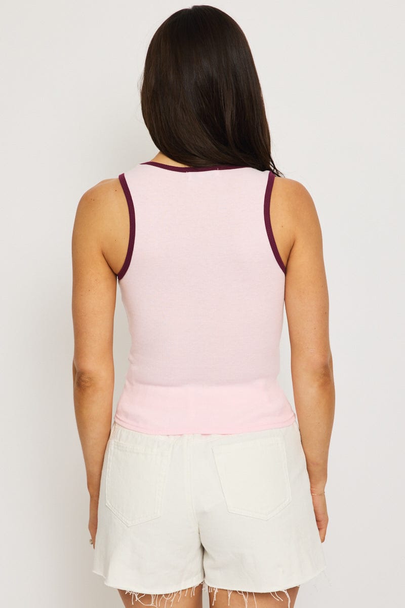 Pink Tank Sleeveless for Ally Fashion