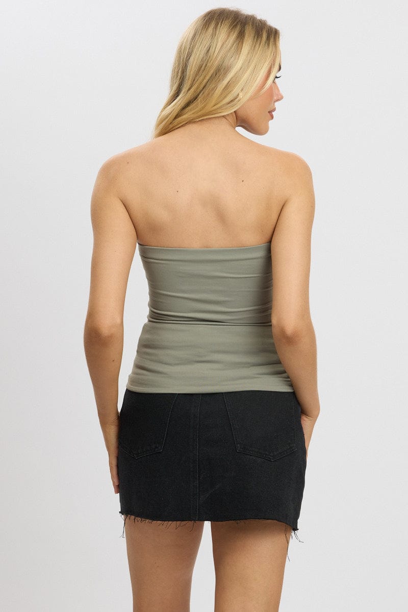 Green Supersoft Bandeau Top for Ally Fashion