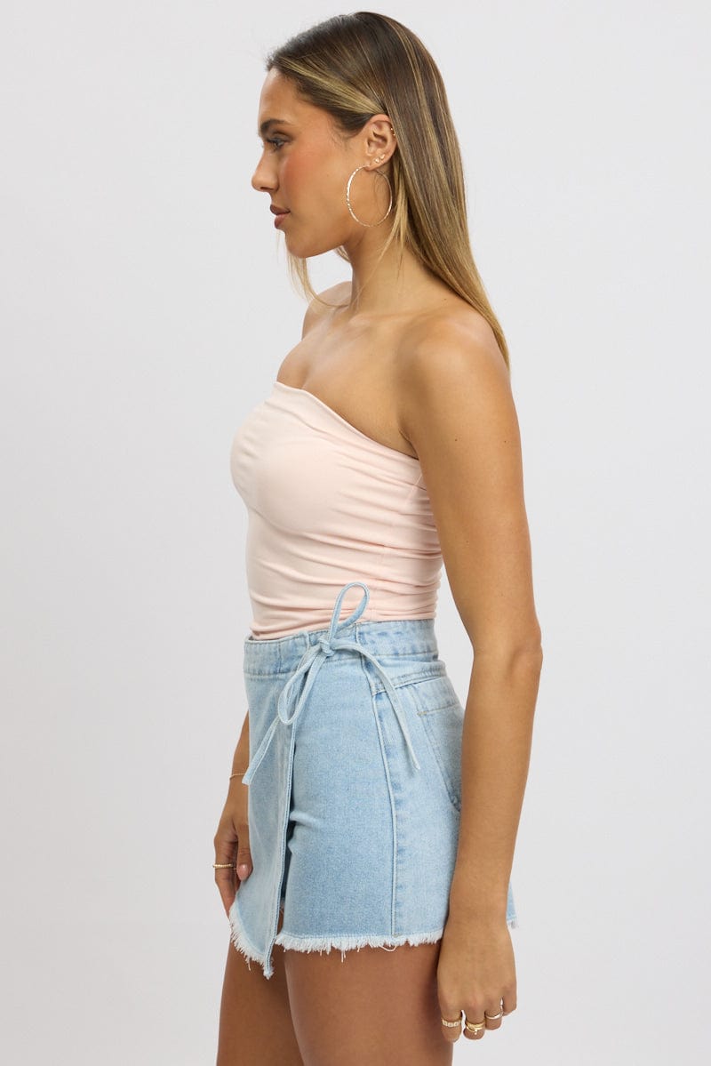 Pink Supersoft Bandeau Top for Ally Fashion