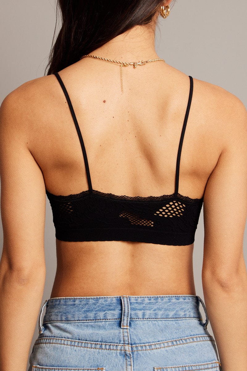 Black Lace Bralette Seamless for Ally Fashion