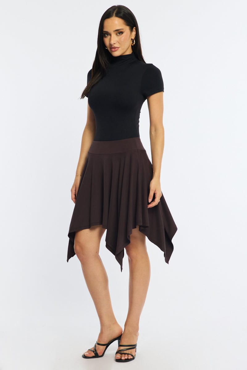 Black Short Sleeve High Neck Bodysuit for Ally Fashion