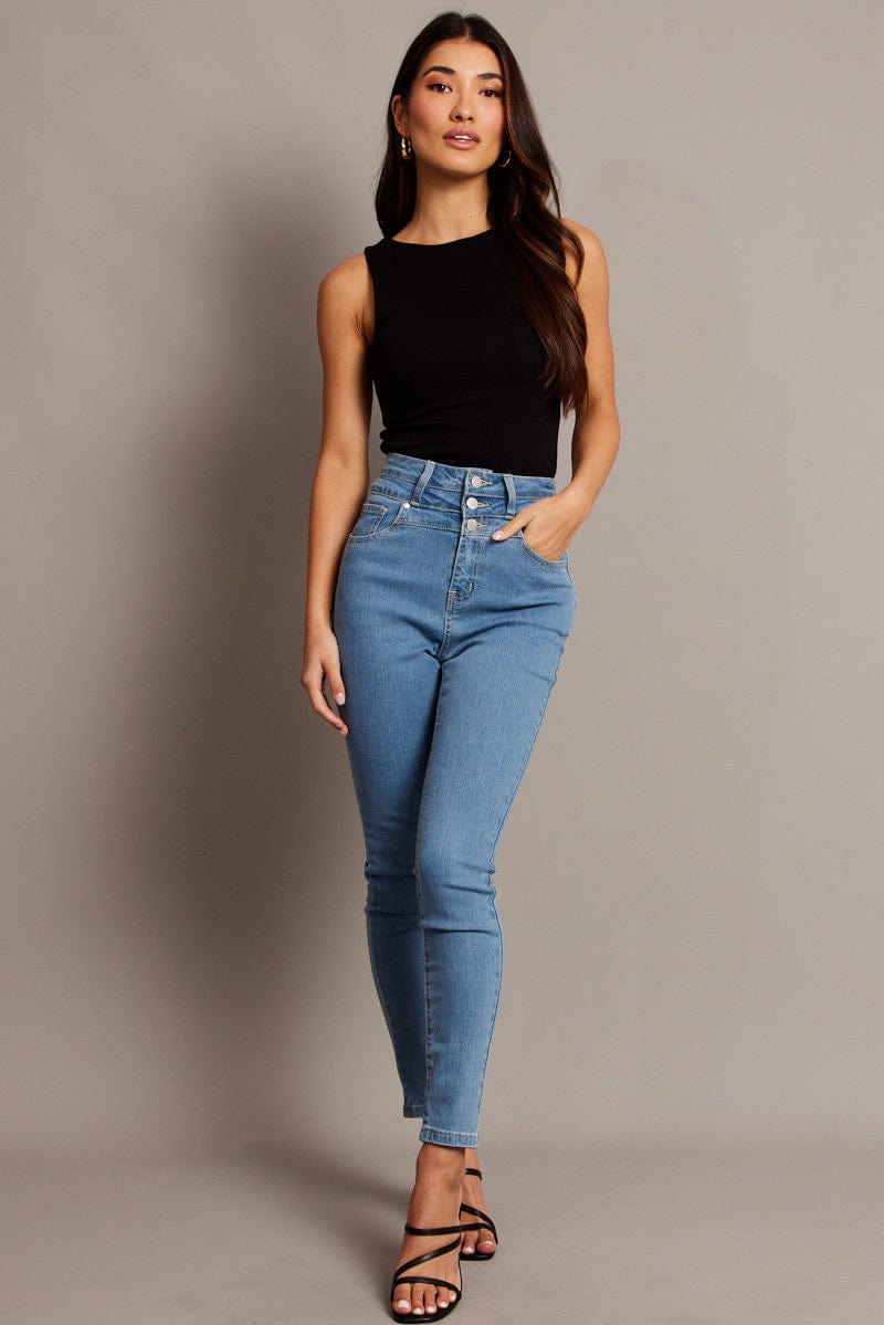 Black Tank Top Sleeveless Boat Neck for Ally Fashion
