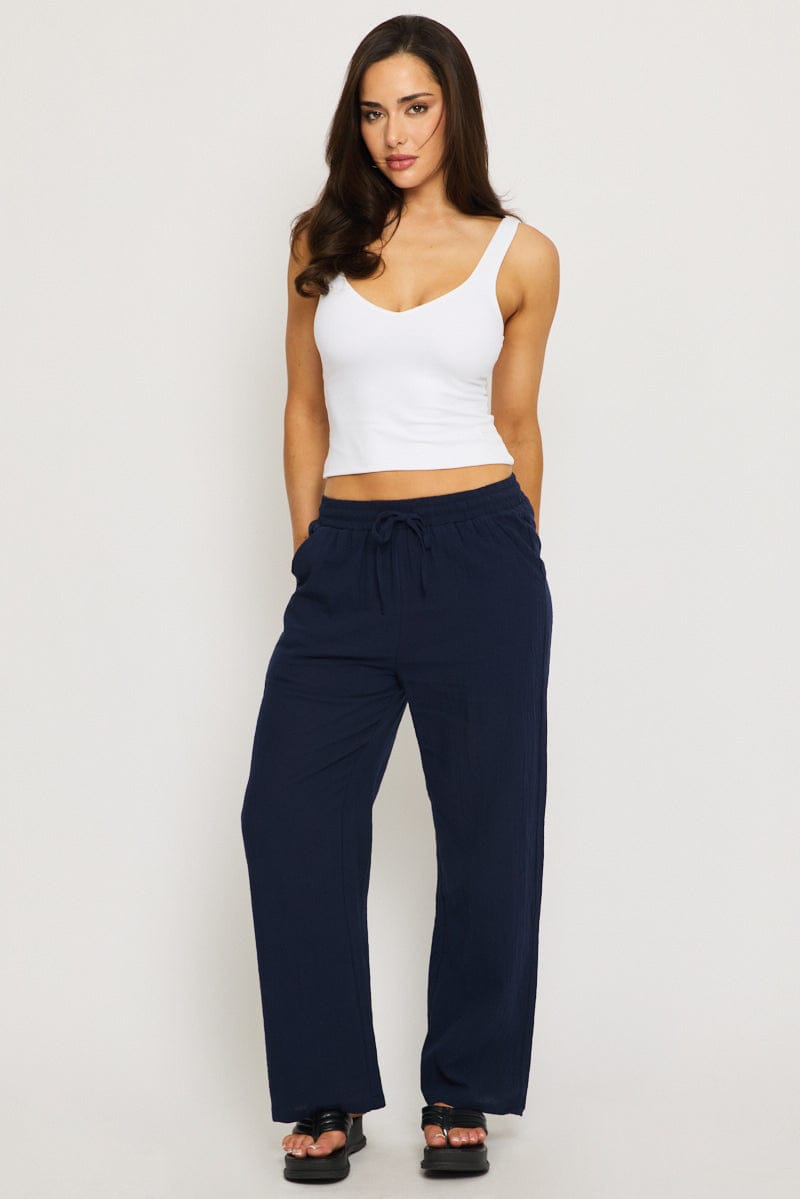 White Tank Top V-neck Supersoft for Ally Fashion