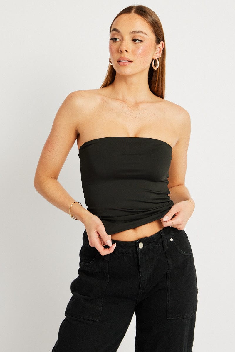 Black Bandeau Top for Ally Fashion