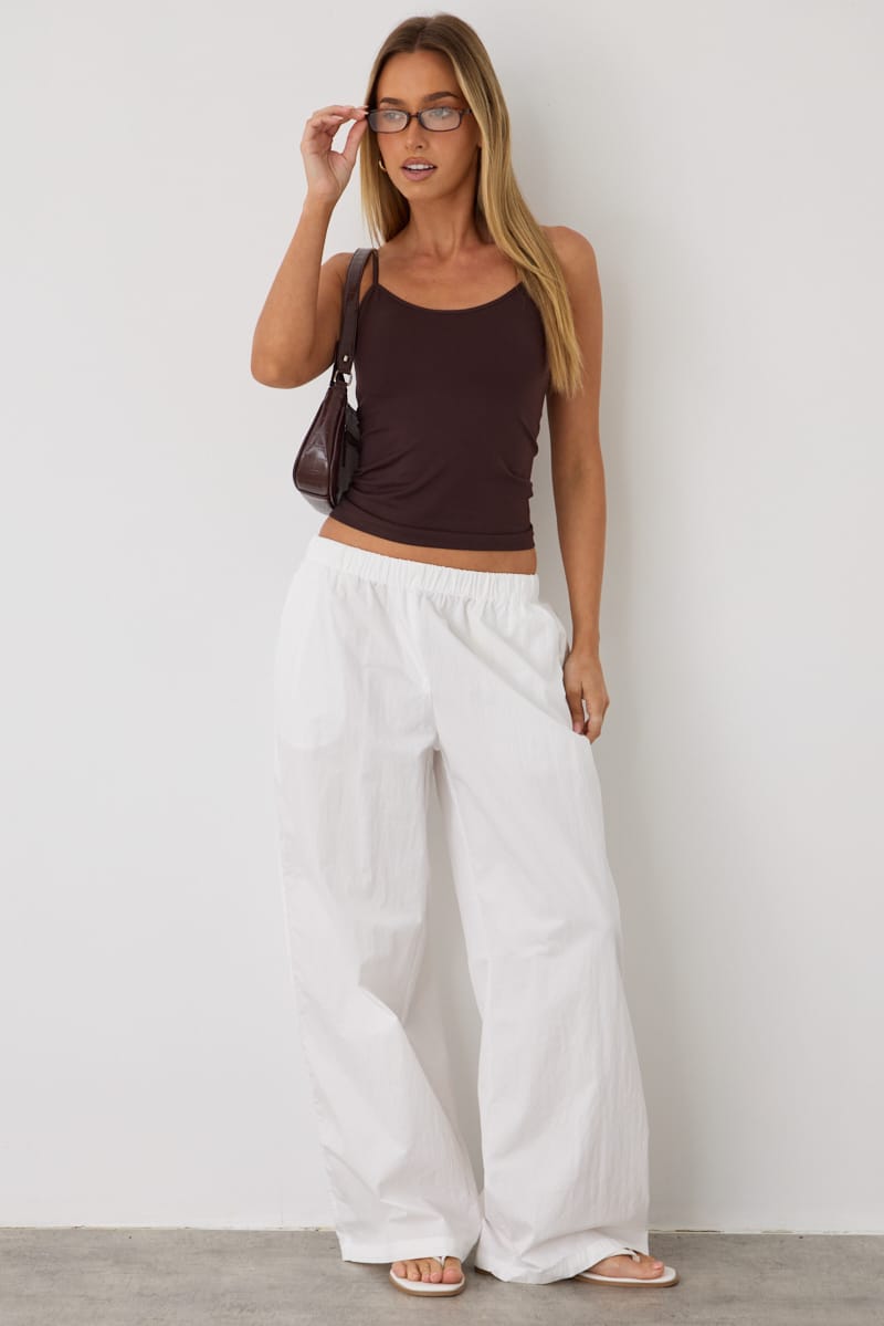 Brown Round Neck Seamless Cami for Ally Fashion