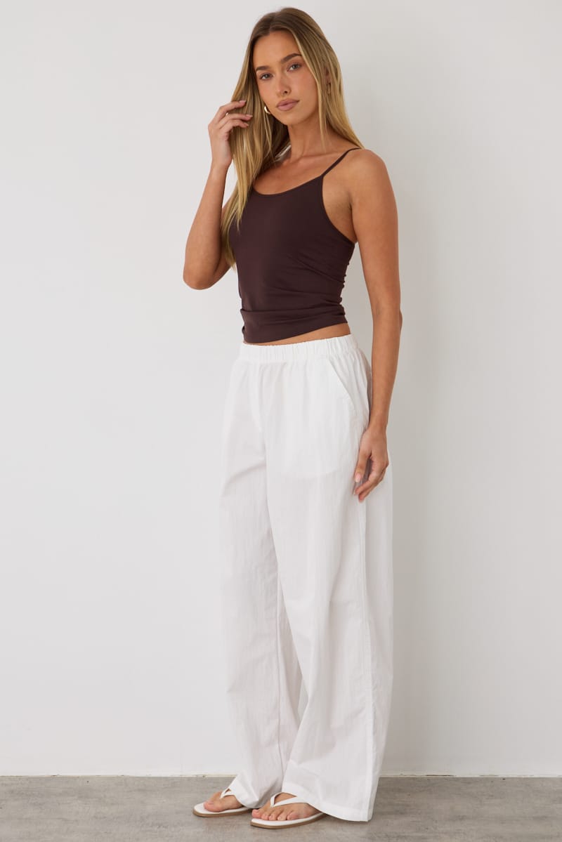 Brown Round Neck Seamless Cami for Ally Fashion