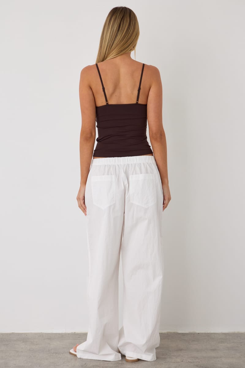Brown Round Neck Seamless Cami for Ally Fashion