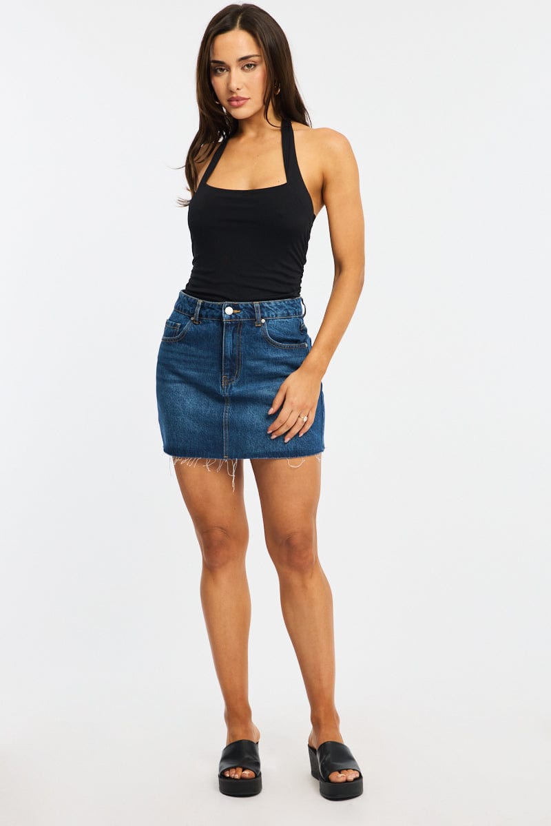 Black Halter Neck Bodysuit for Ally Fashion