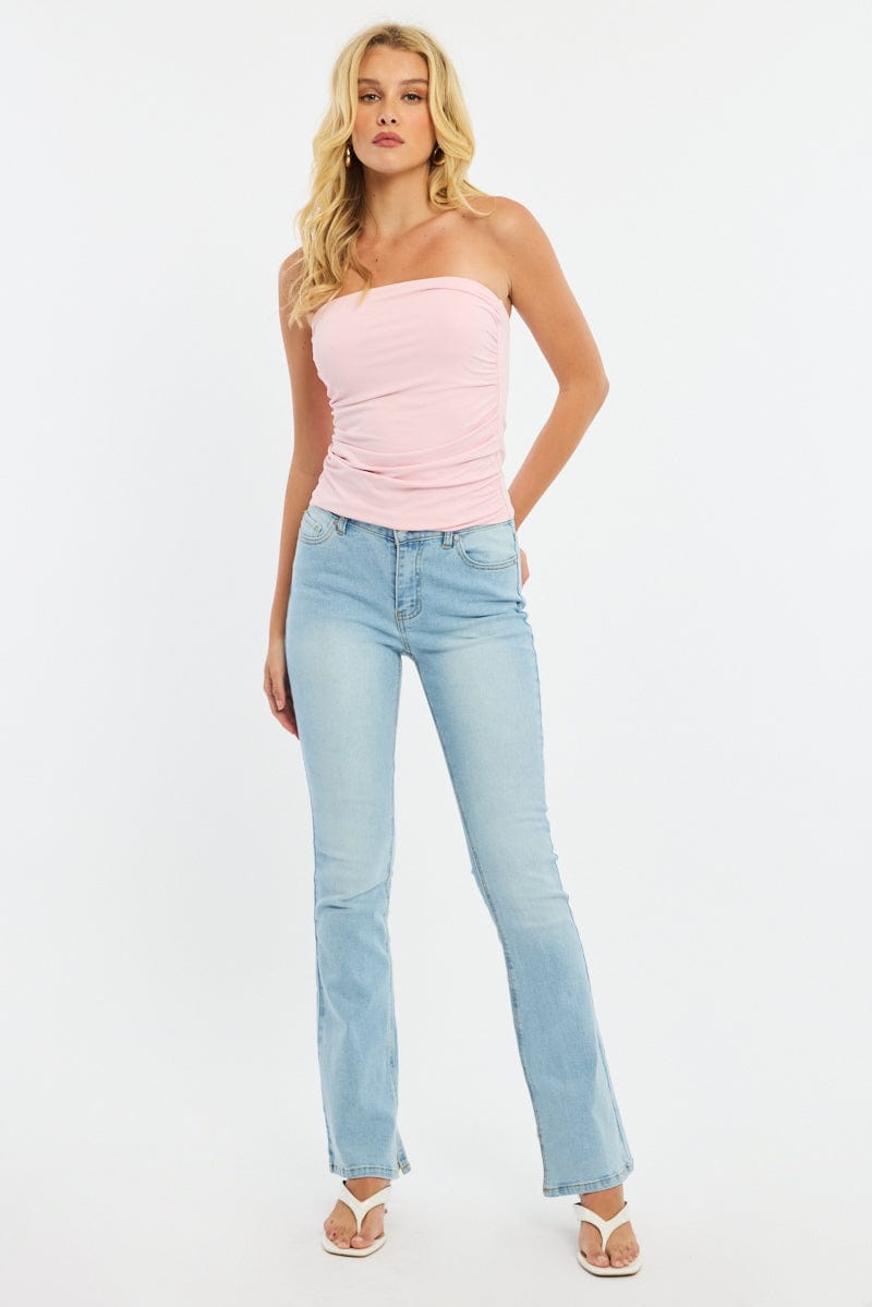 Pink Supersoft Bandeau Top for Ally Fashion