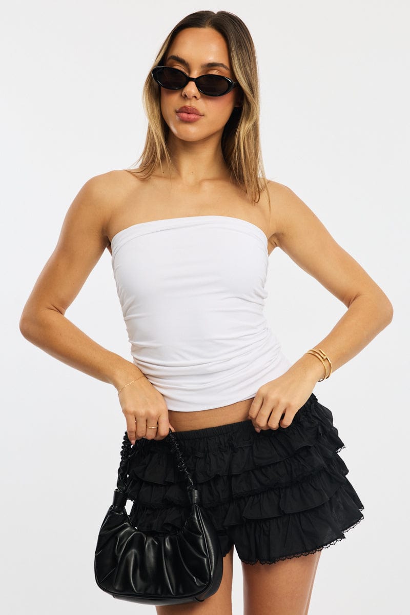 White Supersoft Bandeau Top for Ally Fashion