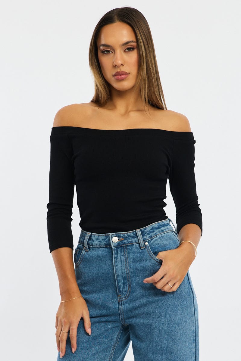 Black Top 3/4 Sleeve for Ally Fashion
