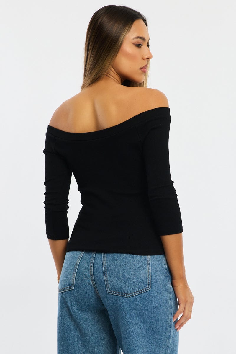 Black Top 3/4 Sleeve for Ally Fashion