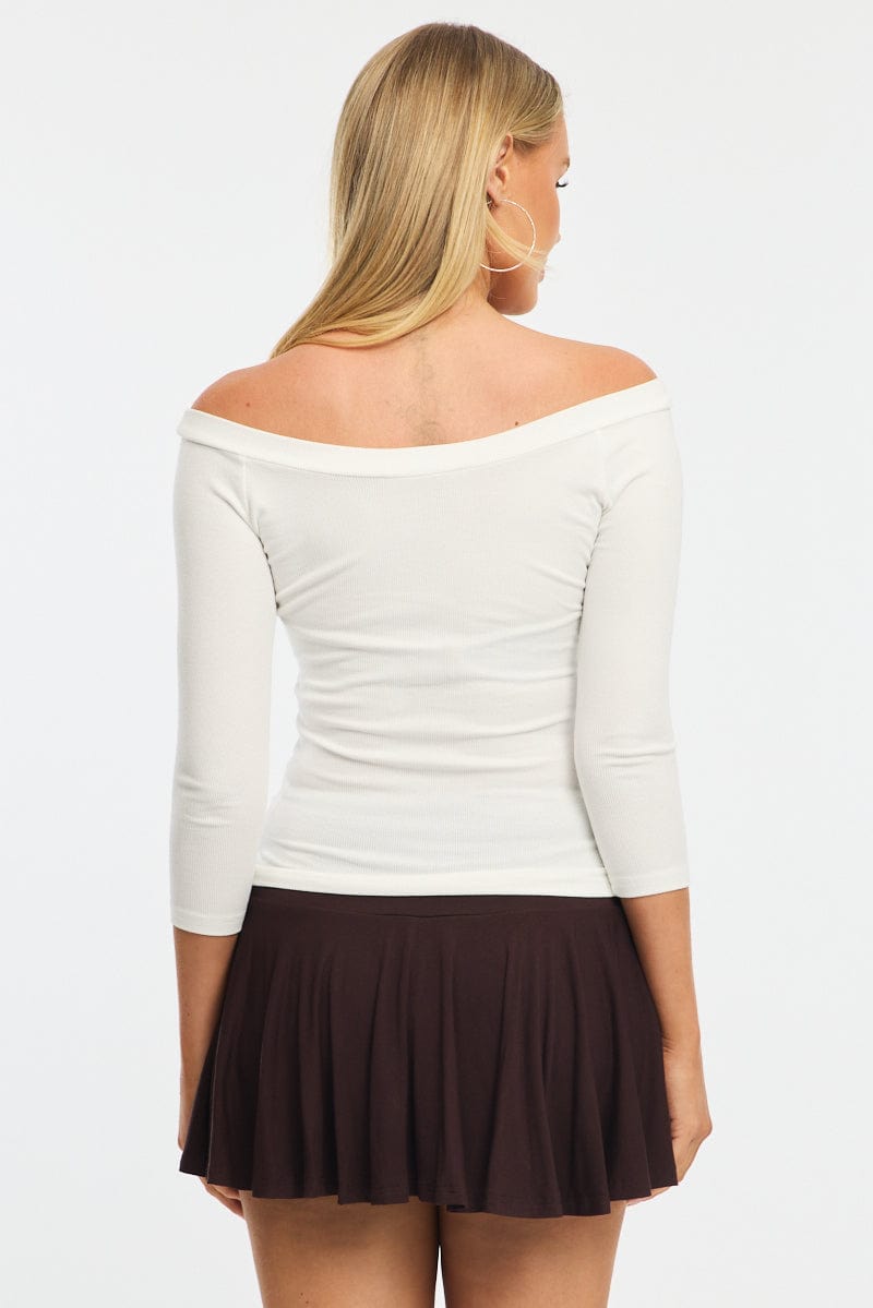White Top 3/4 Sleeve for Ally Fashion