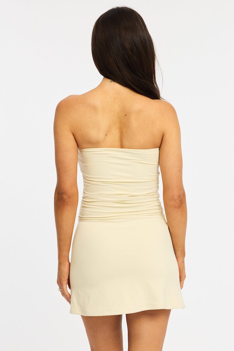 Yellow Bodycon Dress Mini for Ally Fashion