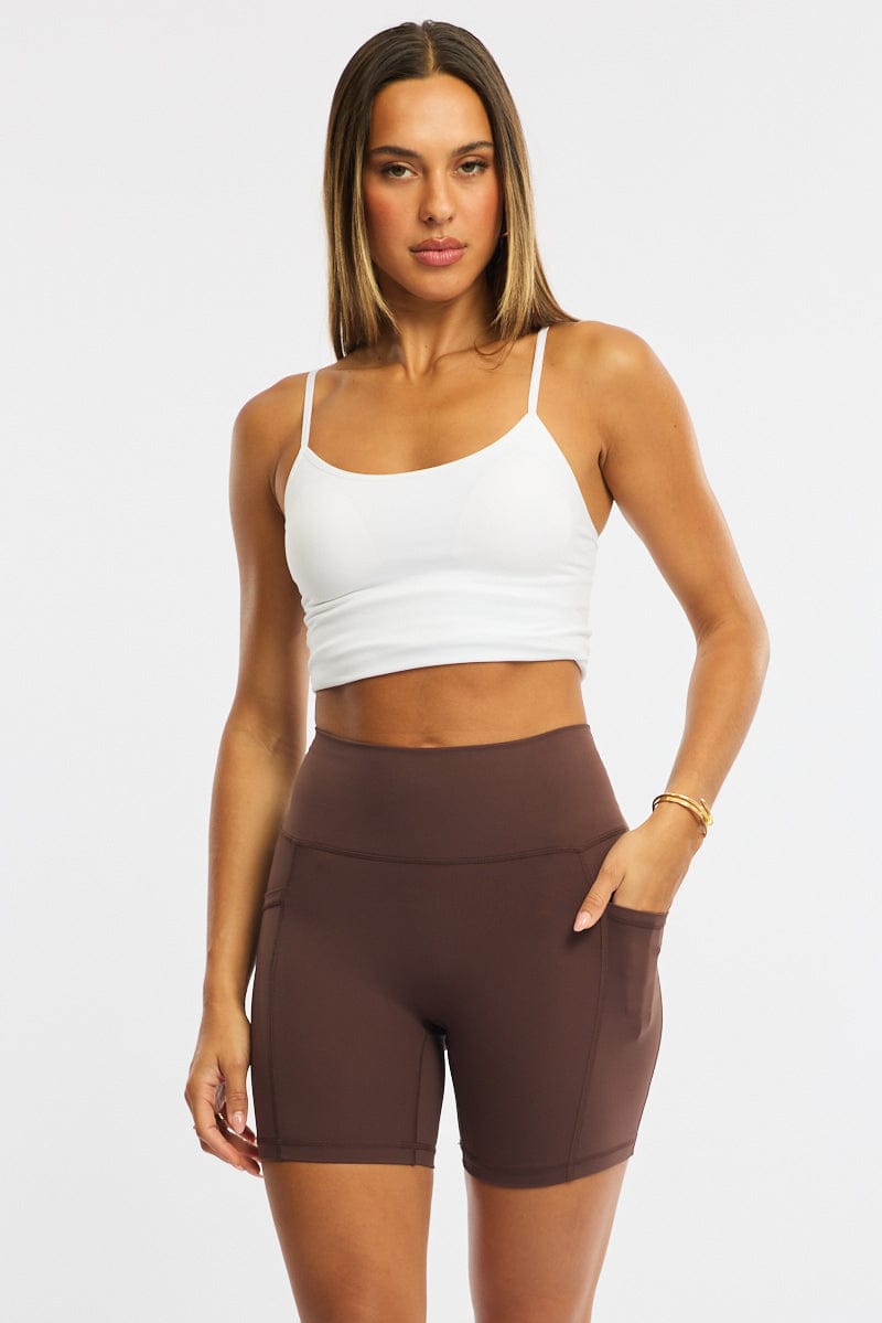 Brown Bike Short for Ally Fashion