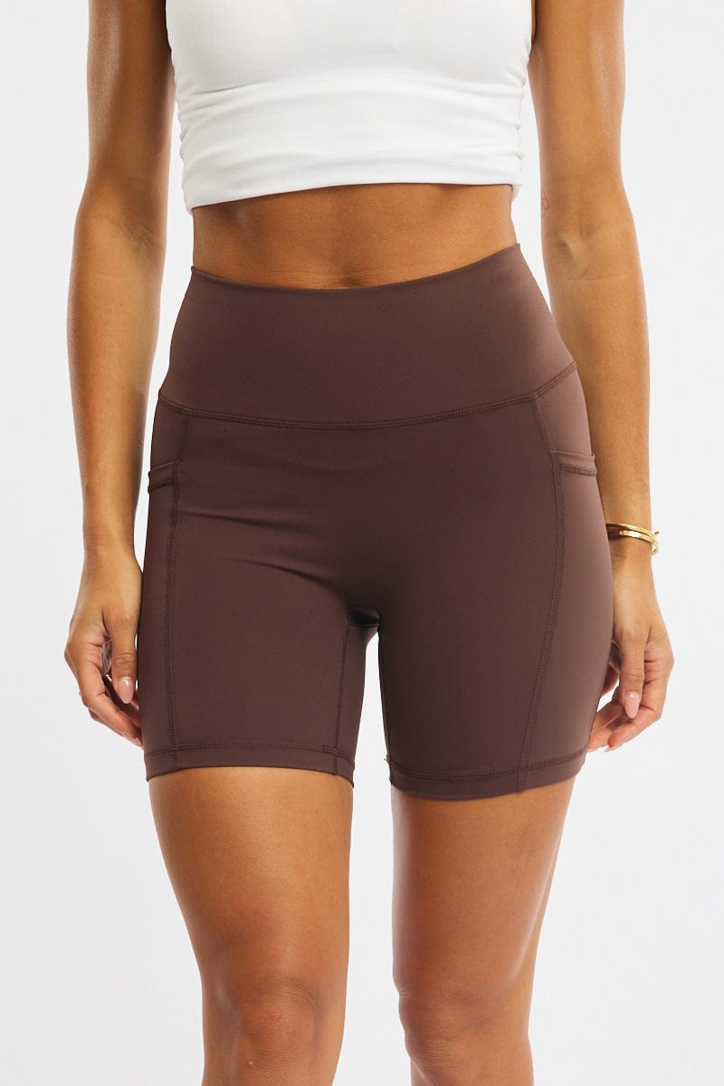 Brown Bike Short for Ally Fashion