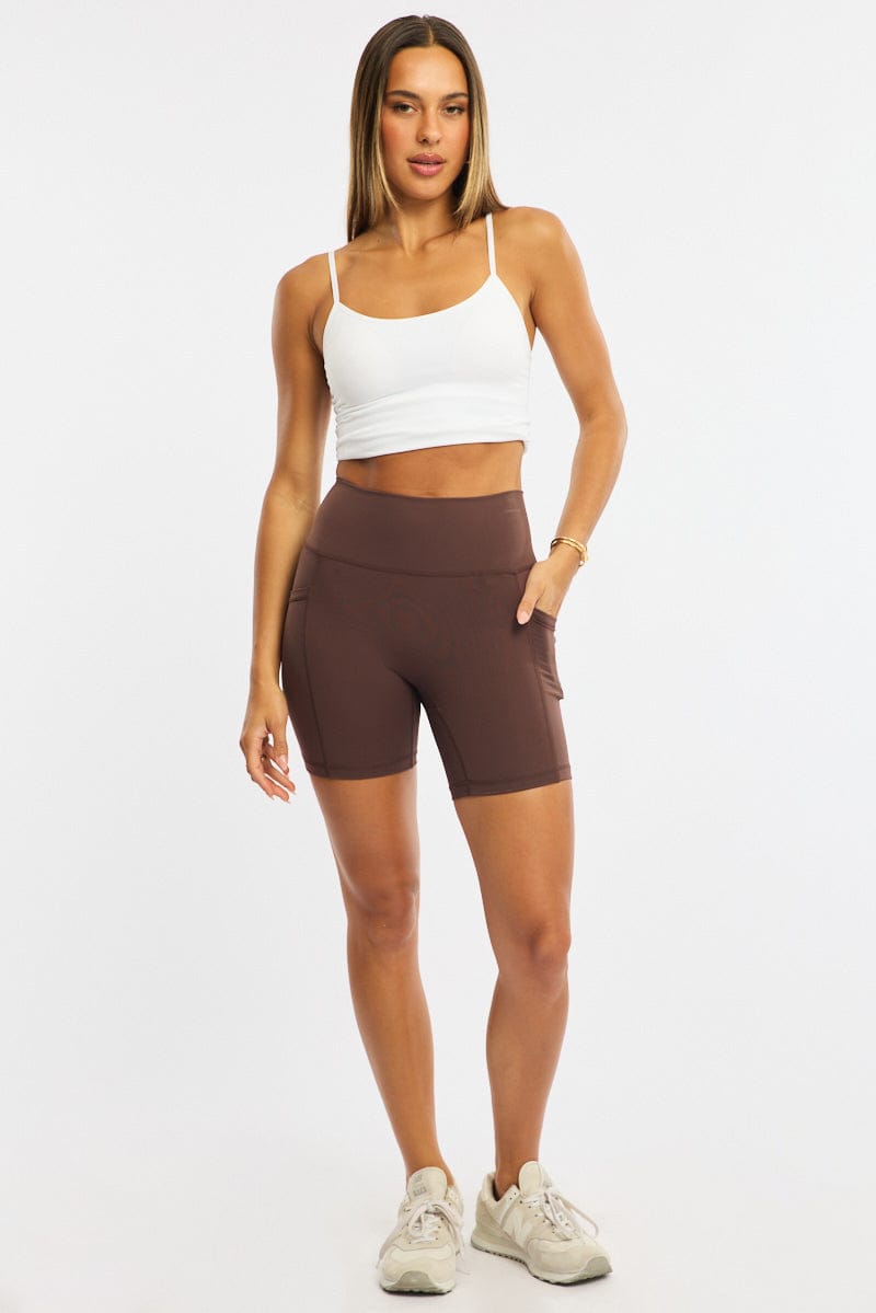 Brown Bike Short for Ally Fashion