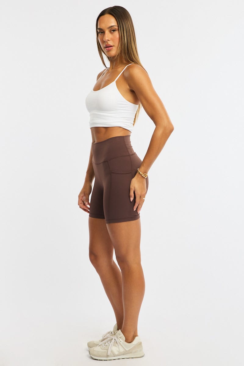 Brown Bike Short for Ally Fashion