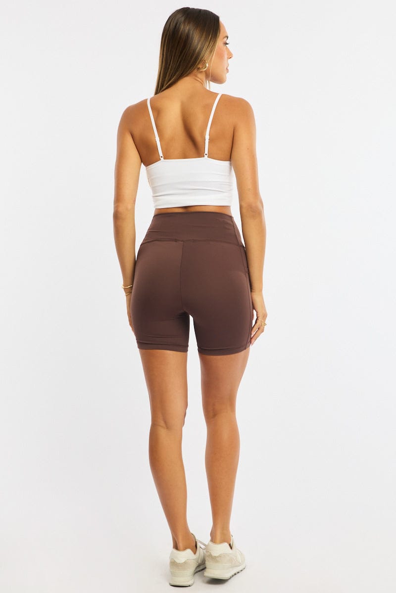 Brown Bike Short for Ally Fashion