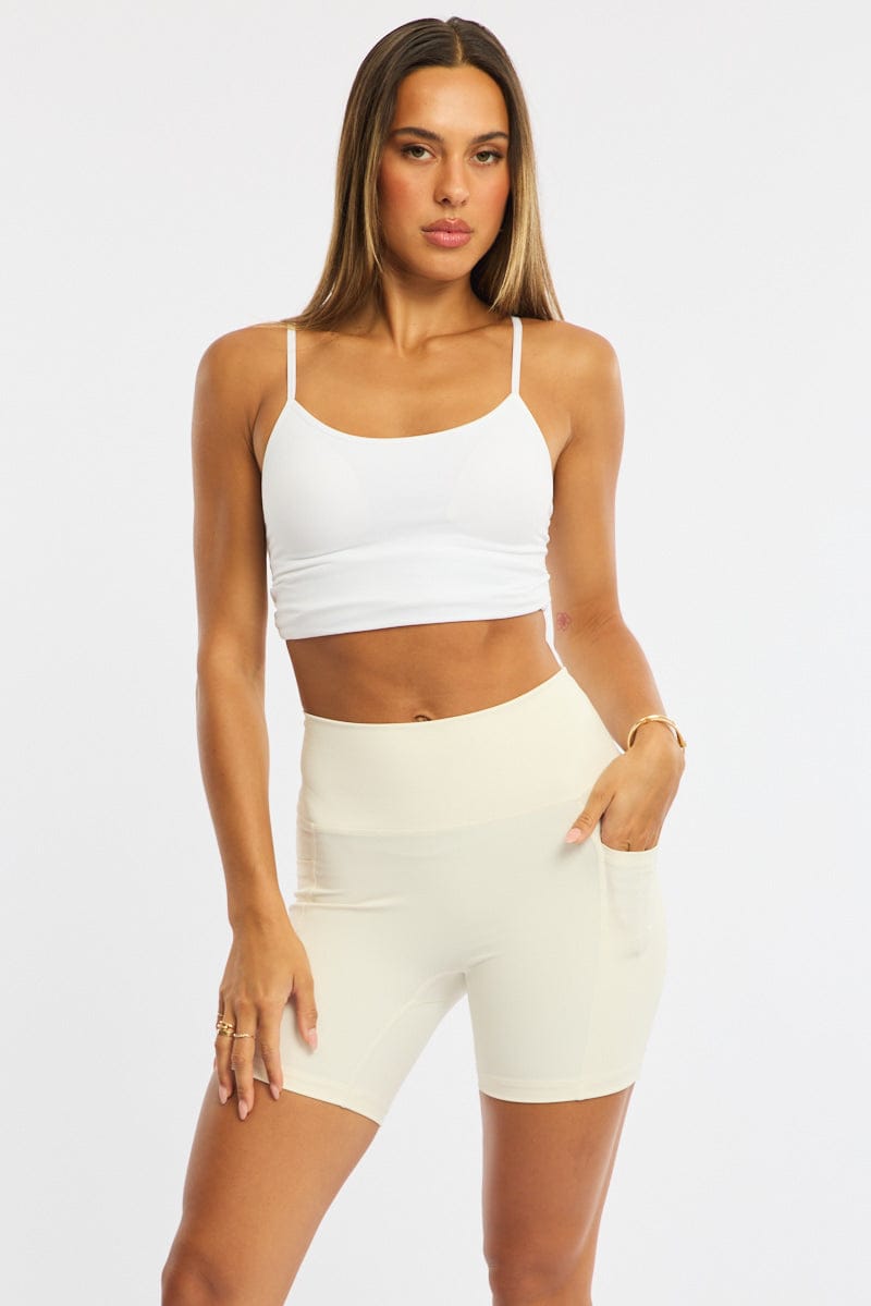 White Bike Short for Ally Fashion