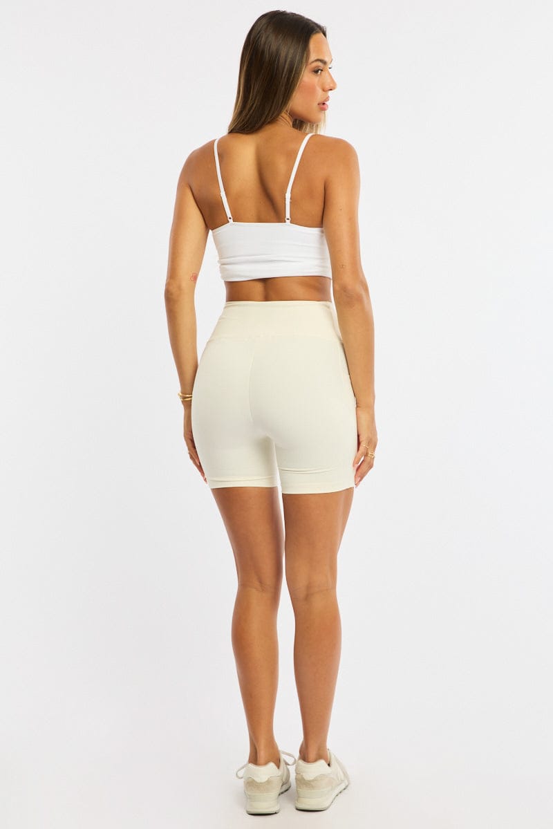 White Bike Short for Ally Fashion