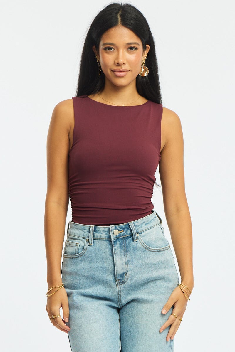 Red Supersoft Tank Sleeveless for Ally Fashion