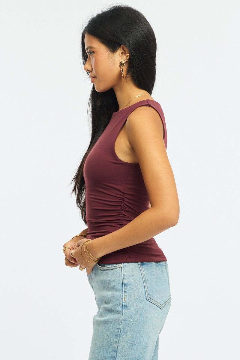 Red Supersoft Tank Sleeveless for Ally Fashion