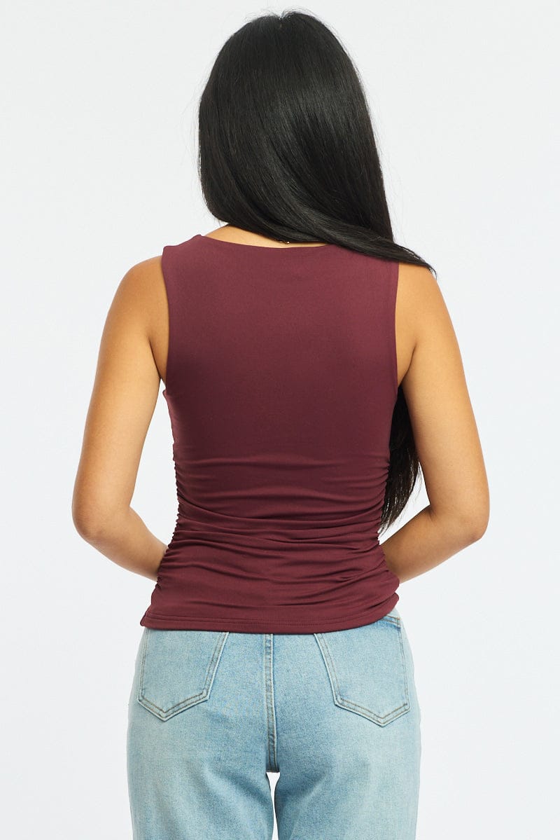 Red Supersoft Tank Sleeveless for Ally Fashion