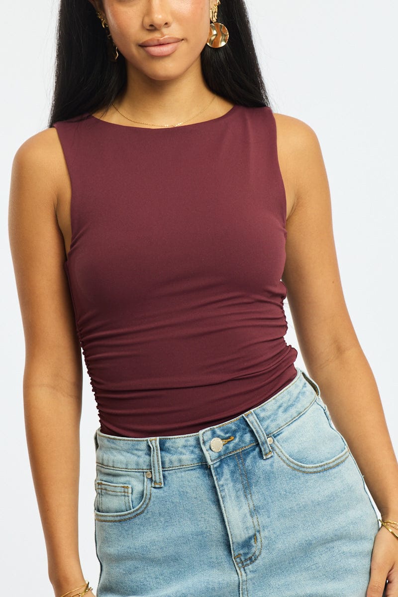 Red Supersoft Tank Sleeveless for Ally Fashion