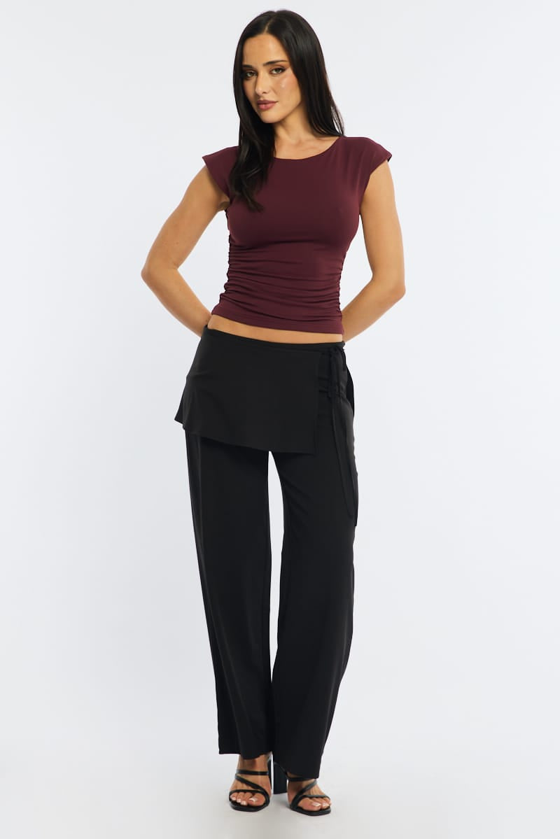 Red Tank Top Sleeveless Round Neck Supersoft for Ally Fashion