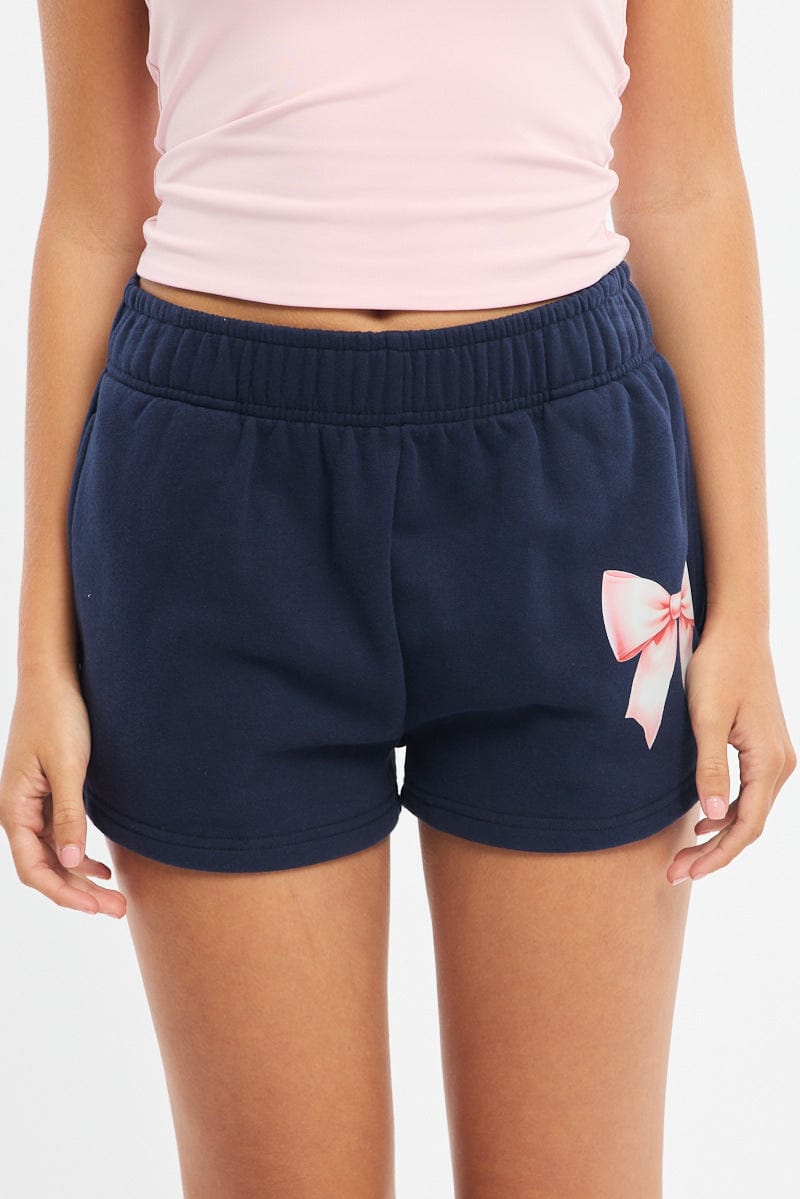 Blue Track Short Elasticated Waist for Ally Fashion