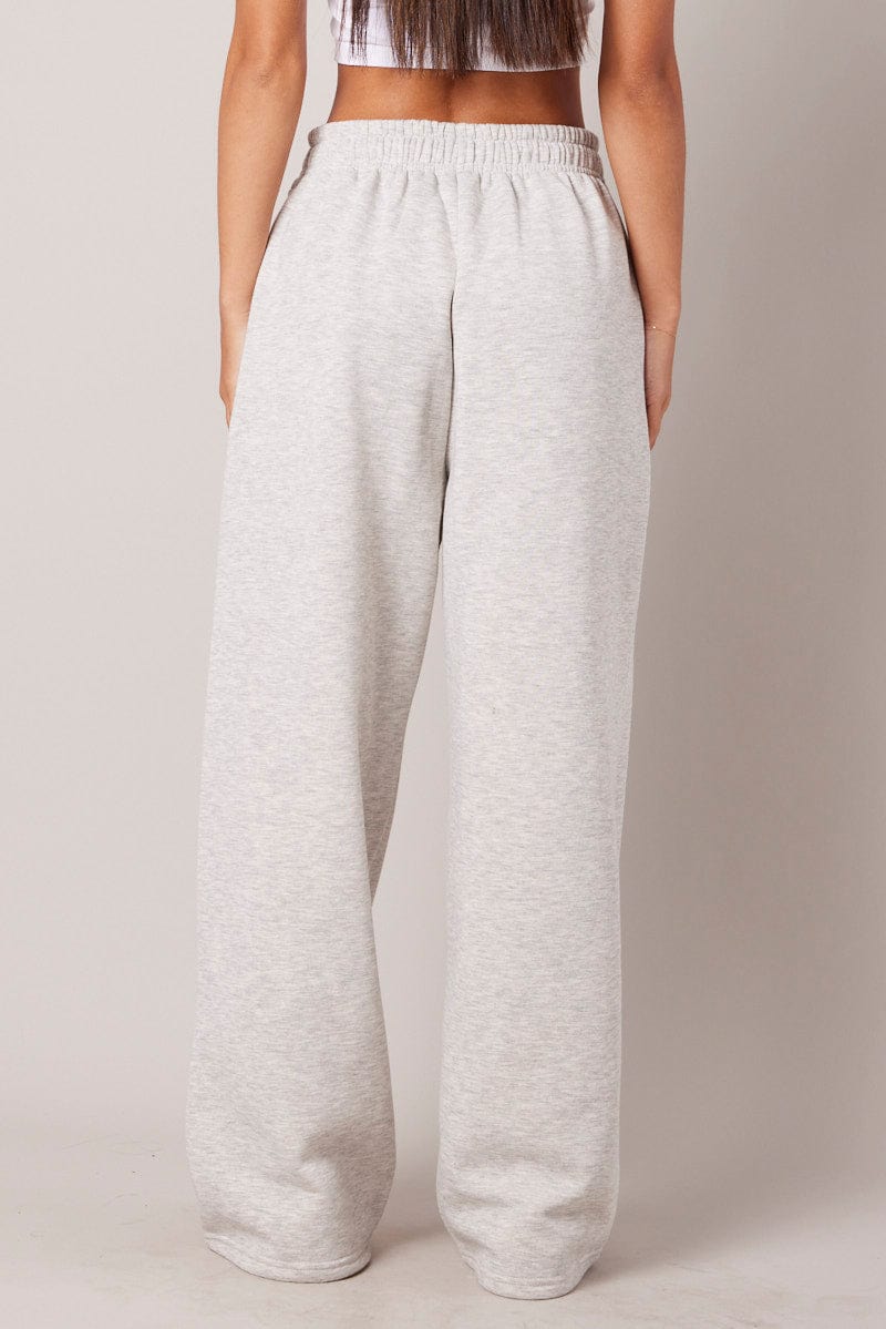 Grey Track Pants Wide Leg Pants for Ally Fashion