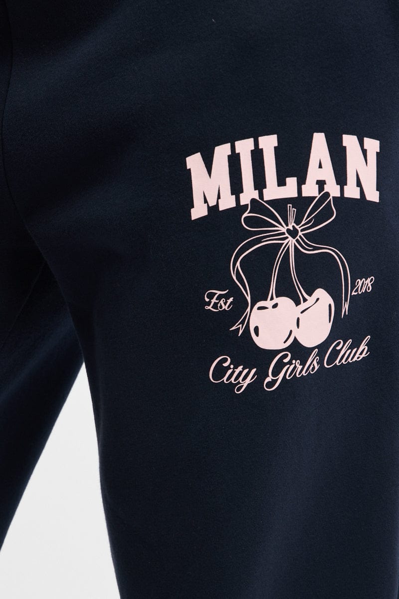 Blue Track Pants Jogger for Ally Fashion