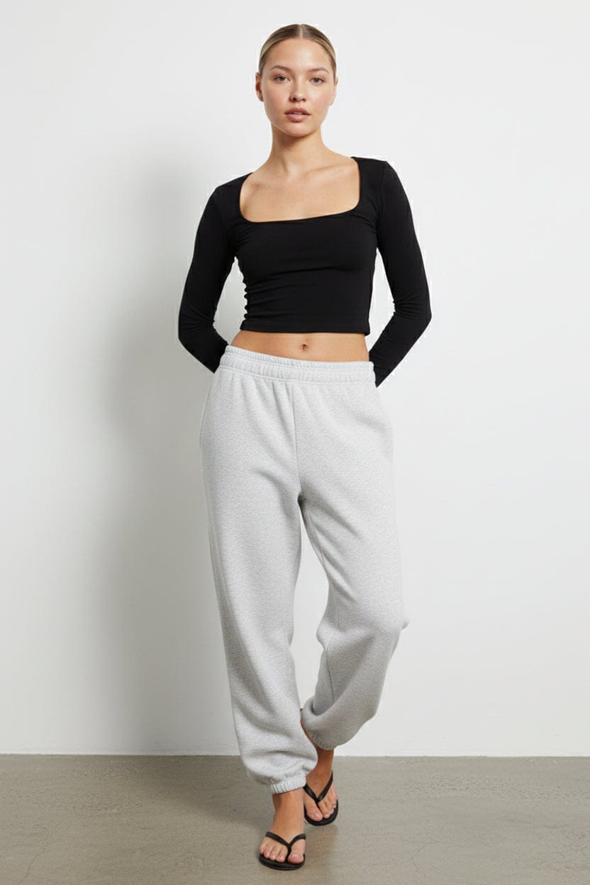 Grey Track Pants Elasticated Waist