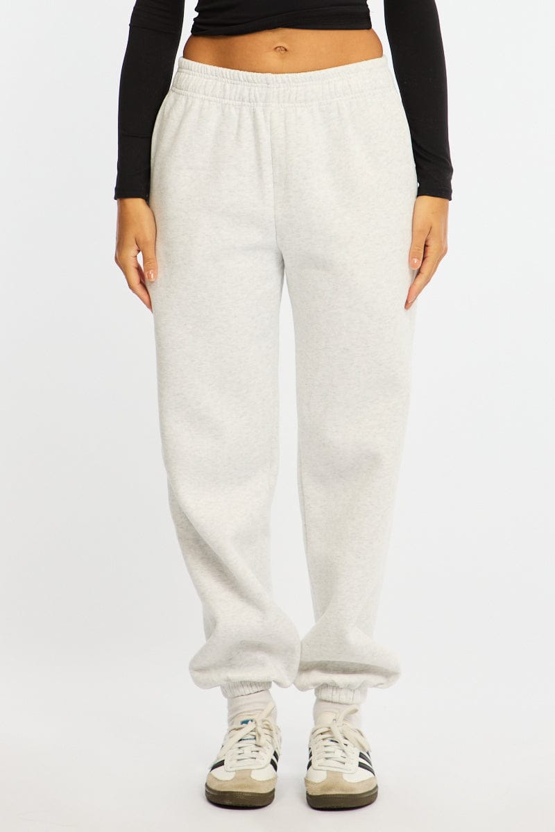 Grey Track Pants Elasticated Waist for Ally Fashion