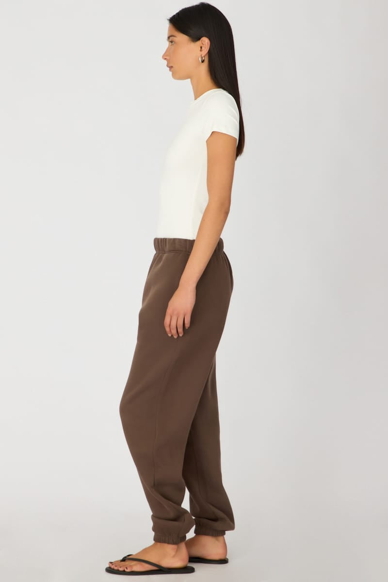 Brown Track Pants Elasticated Waist for Ally Fashion