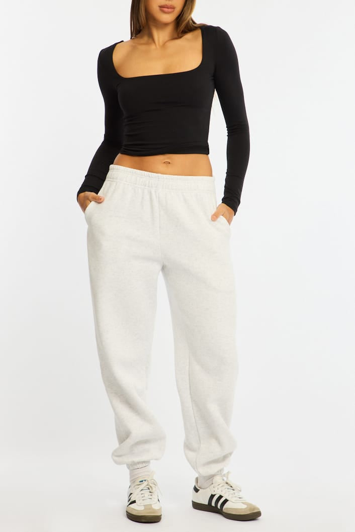 Grey Track Pants Elasticated Waist for Ally Fashion