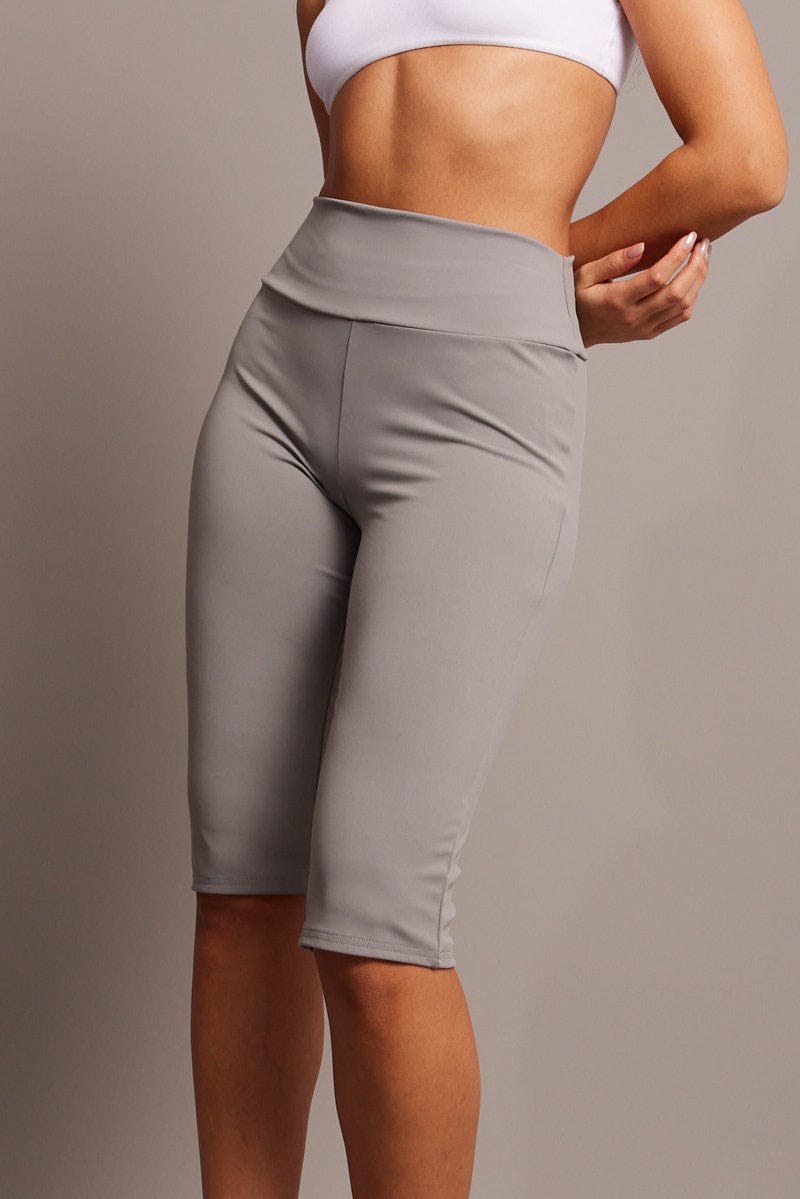 Grey Capri Leggings for Ally Fashion