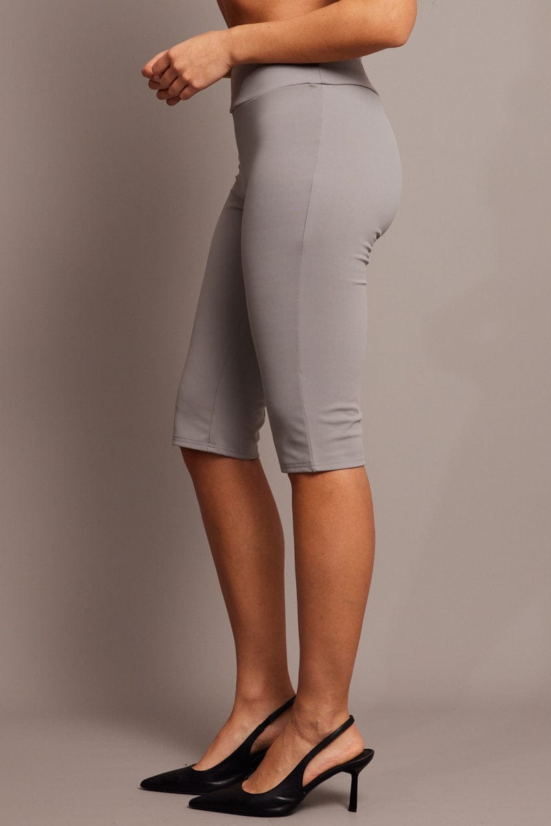 Grey Capri Leggings for Ally Fashion