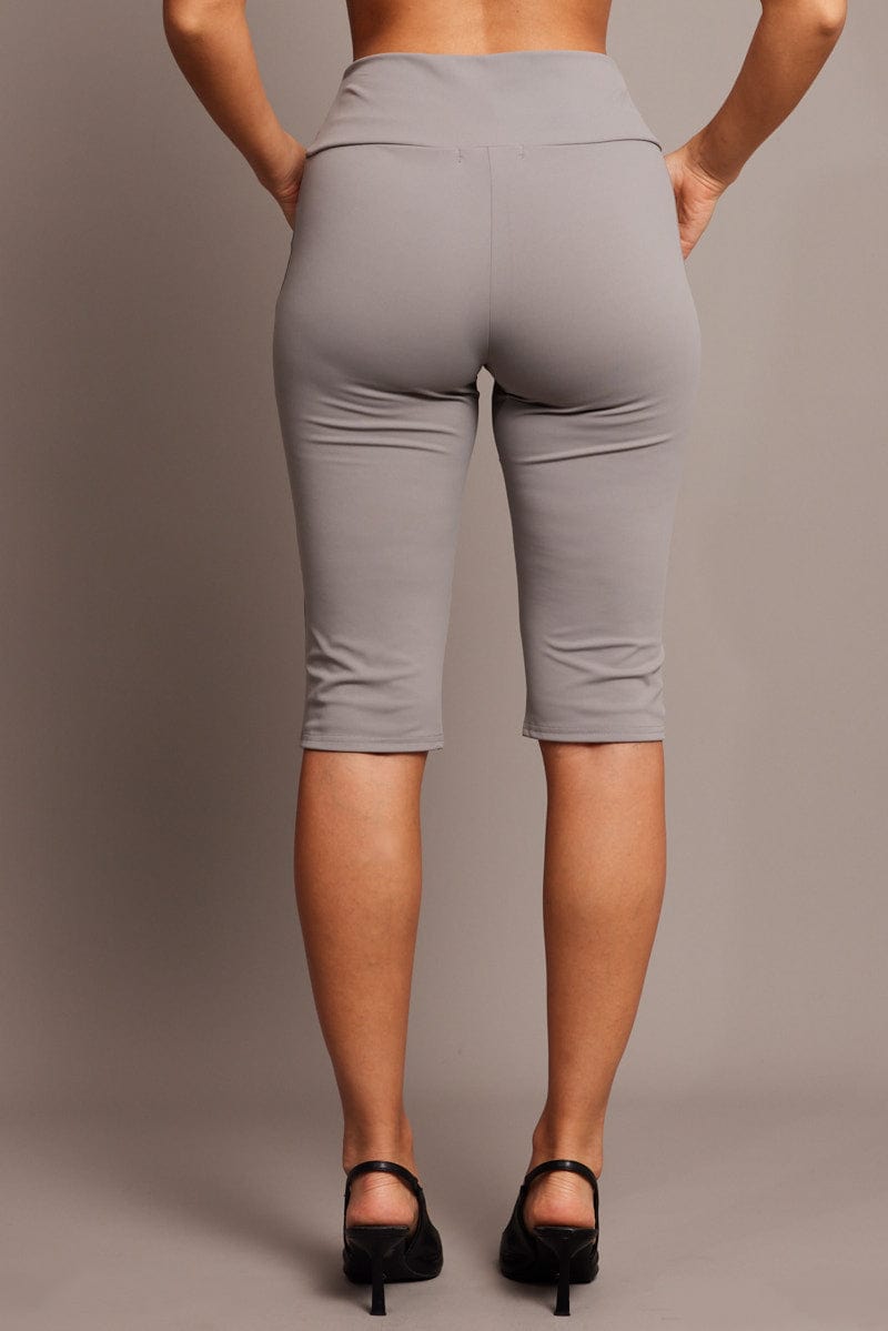 Grey Capri Leggings for Ally Fashion