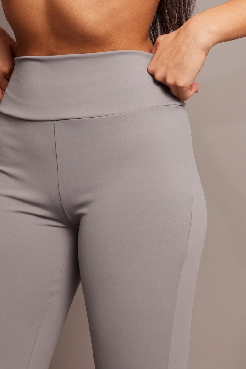 Grey Capri Leggings for Ally Fashion