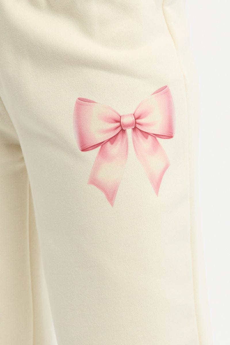 White Track Pants Wide Leg for Ally Fashion