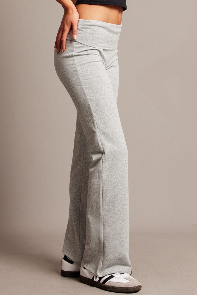 Grey Flare Leg Pants for Ally Fashion