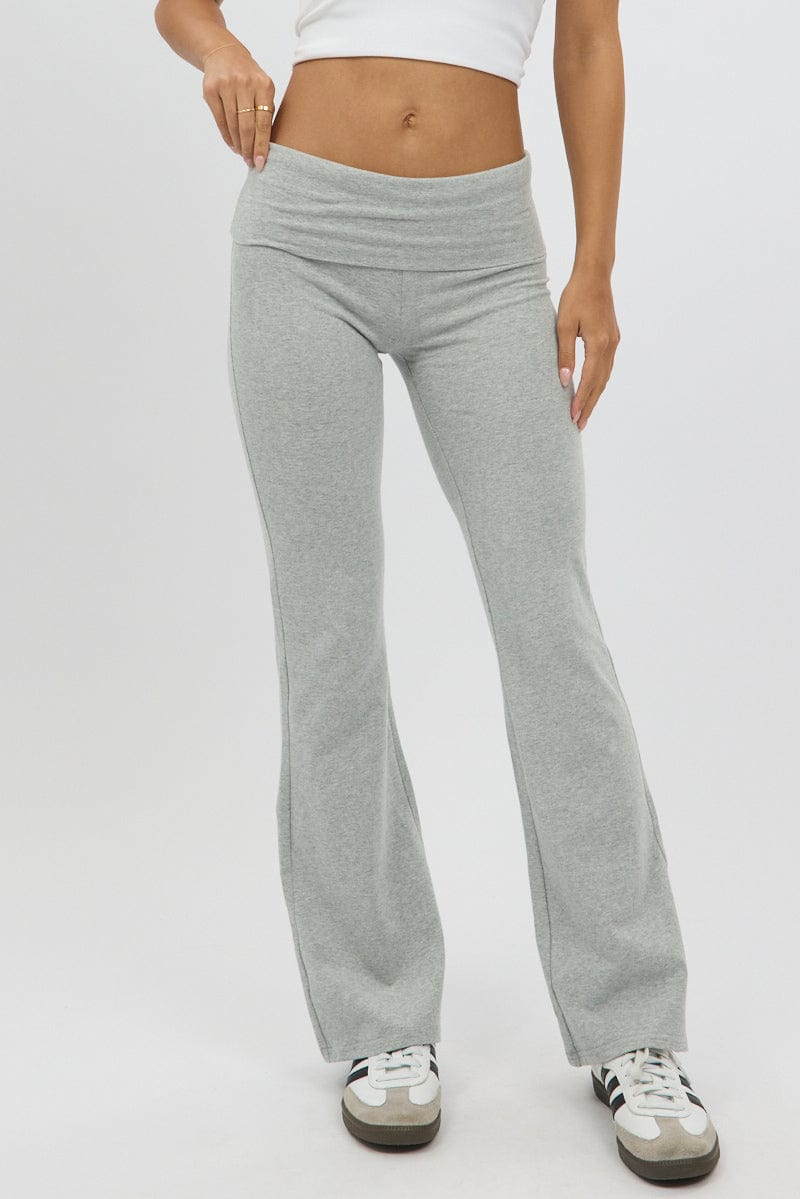 Grey Flare Leg Pants for Ally Fashion