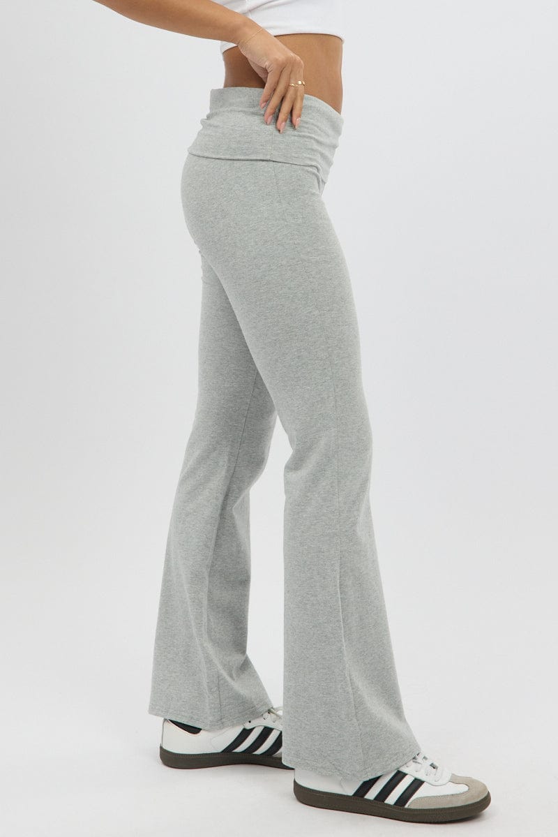 Grey Flare Leg Pants for Ally Fashion