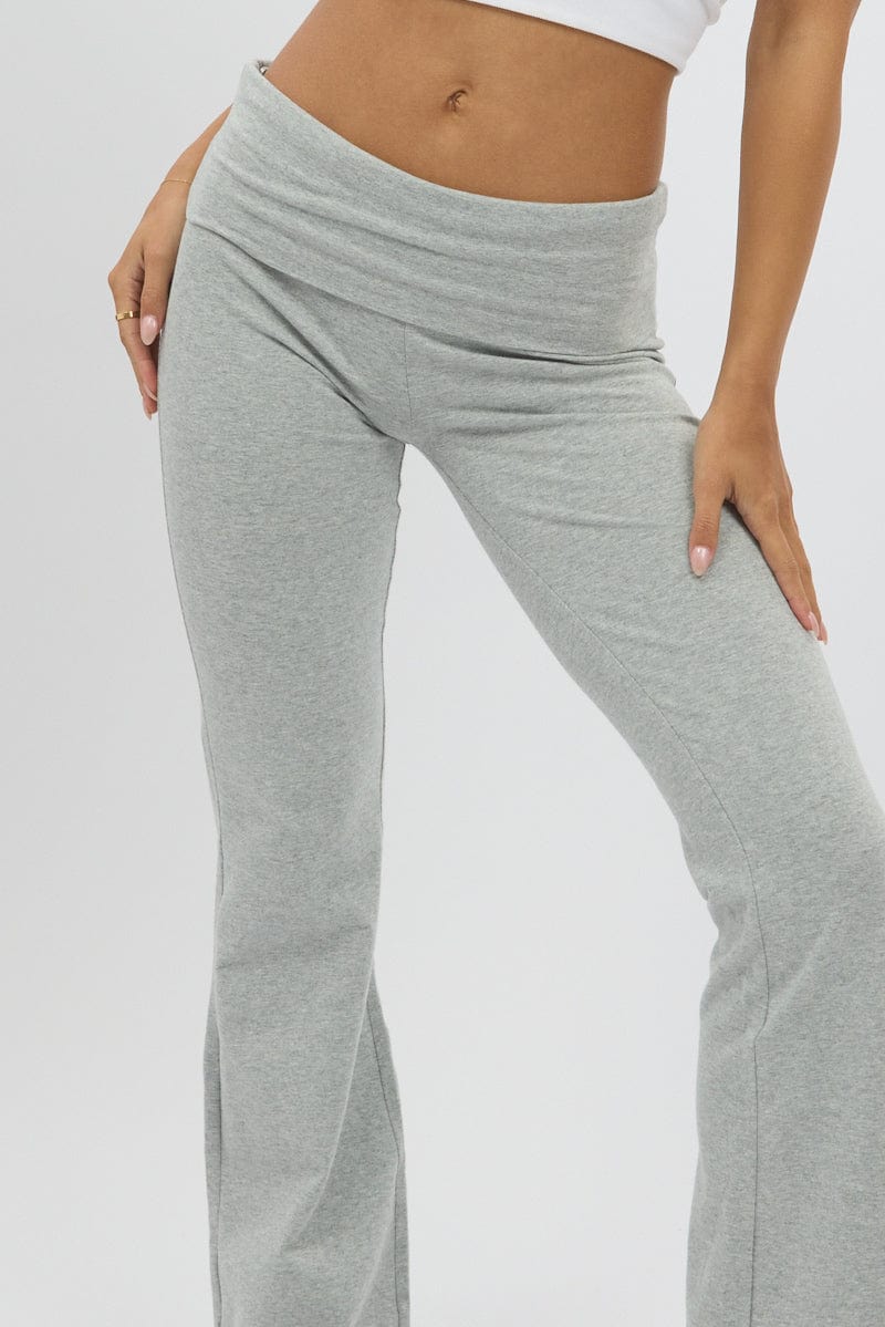 Grey Flare Leg Pants for Ally Fashion